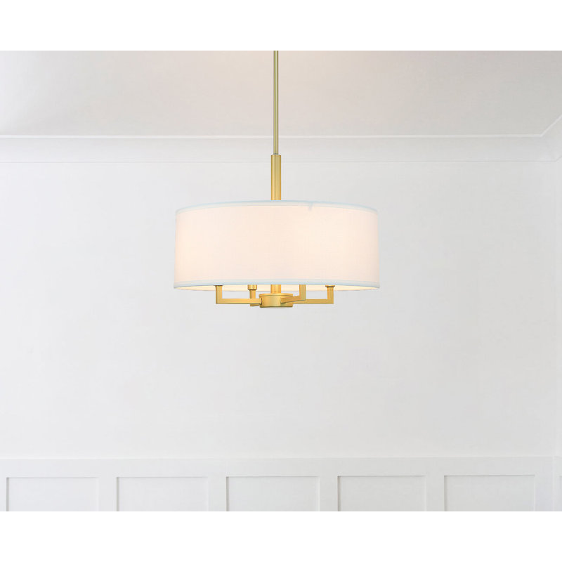 Mercer41 Xinbei Pendant Light, Modern 4 Light Drum Pendant Lighting ...